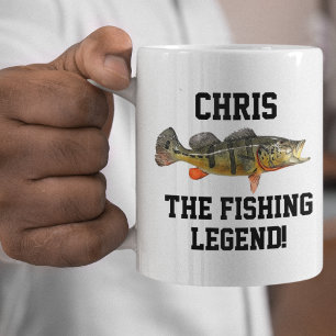 名前おもしろいピーコックバスレジェンドスポーツ魚釣りカッコいい コーヒーマグカップ
