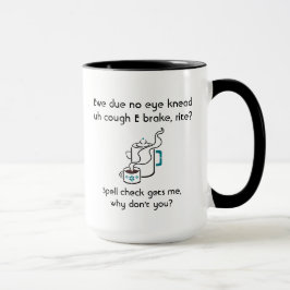 名前おもしろい付きのコーヒーブレイクスペルチェックが必要 マグカップ