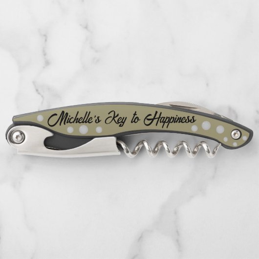 名前おもしろいcorkscrew、幸福への鍵 ソムリエナイフ (正面)