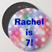 名前および年齢のおもしろいの誕生日ボタンPin 缶バッジ (正面&裏面)