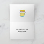 名前および年齢のハッピーバースデーの挨拶を個人化して下さい カード (内部)