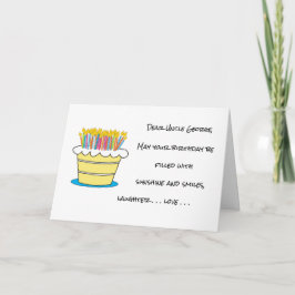 名前および年齢のハッピーバースデーの挨拶を個人化して下さい カード