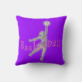 名前および数を用いるパーソナライズなバスケットボールの枕 クッション (裏面)