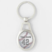 名前および数を用いる野球 キーホルダー (正面)