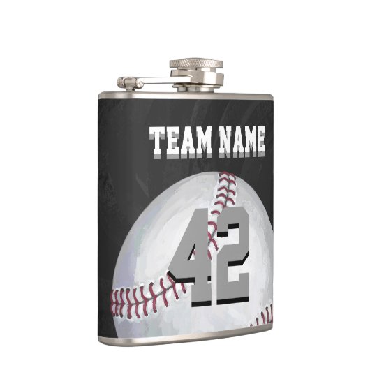名前および数を用いる野球 フラスク (右)
