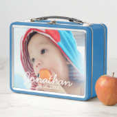 名前および日付が付いているカスタムな写真 メタルランチボックス (インサイチュ)