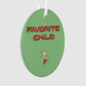 名前お気に入りの付き子の文字 オーナメント (正面)