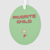 名前お気に入りの付き子の文字 オーナメント (正面)