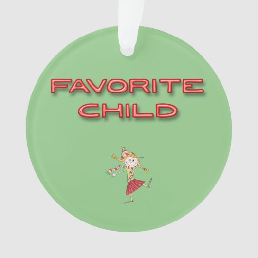 名前お気に入りの付き子の文字 オーナメント (正面)