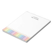 名前から可愛いノート先生レインボーメモ帳 ノートパッド (回転)