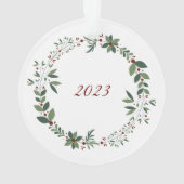 名前かわいいテディクリスマスツリーアクリルオーナメント オーナメント (裏面)