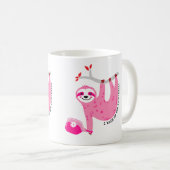 名前🦥かわいいピンクのピックボールのナマズ🦥 コーヒーマグカップ (正面右)