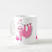 名前🦥かわいいピンクのピックボールのナマズ🦥 コーヒーマグカップ (正面左)