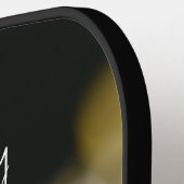 名前かわいらしとモノグラムの赤いバラ ピックルボールラケット (左詳細)