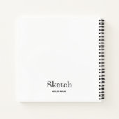 名前がアーティストのノートブックのスケッチブック ノートブック (裏面)