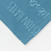 名前がパーソナライズされた繰り返された男の赤ちゃん毛布 フリースブランケット (角)