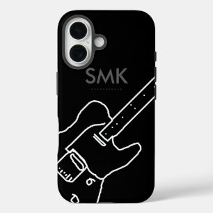 名前がブラックのギター iPhone 16ケース