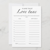名前が一致するチューン ミニマル ブライダルシャワー ゲーム カード (正面)