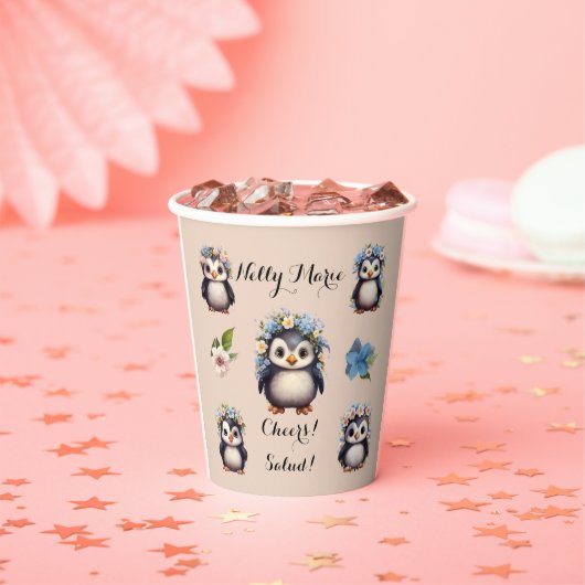 名前が二カ国語のサロー応援 紙コップ (インサイチュ)