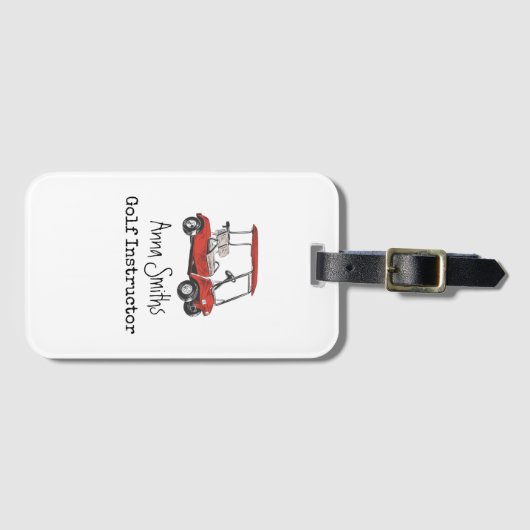 名前が付いたゴルフレッドゴルフカートの追加文字 ラゲッジタグ (正面横)