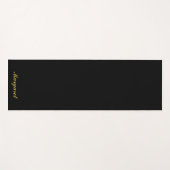 名前が入ったエレガントなブラックヨガマット ヨガマット (正面(横))