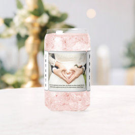 名前が入ったカン・グラスとウェディングフォト。 ガラス缶