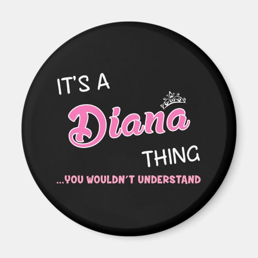 名前が分からないのはダイアナだ マグネット (正面)