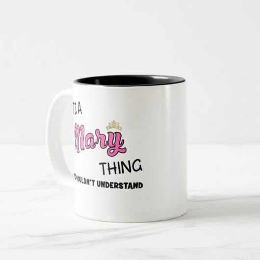 名前が分からないのはメアリーのことだ ツートーンマグカップ (正面左)