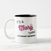 名前が分からないのはメアリーのことだ ツートーンマグカップ (左)