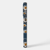 名前が刺繍されたデイジーデニム携帯ケース iPhoneケース (左側面)