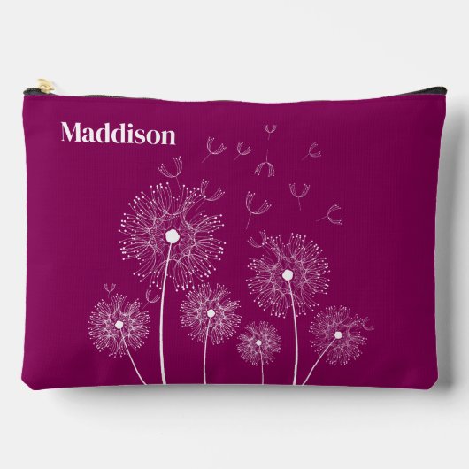 名前が大きいDandelionオンラインアート アクセサリーポーチ (正面)