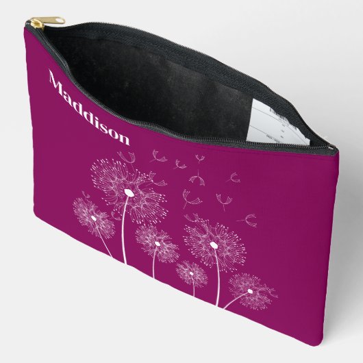 名前が大きいDandelionオンラインアート アクセサリーポーチ (見開き)