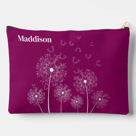 名前が大きいDandelionオンラインアート アクセサリーポーチ (裏面)