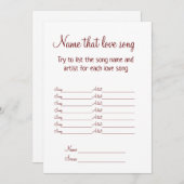 名前が愛の歌 ブライダルシャワーのゲーム シーズンカード (正面/裏面)