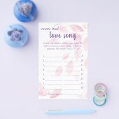 名前が愛の歌 ブライダルシャワーゲームカード チラシ (シングル)