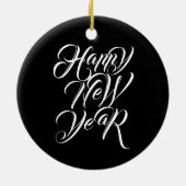 名前が日付のカップル初めてのクリスマス セラミックオーナメント (裏面)