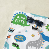 名前が明るい色の恐竜 ビーチタオル (インサイチュ)