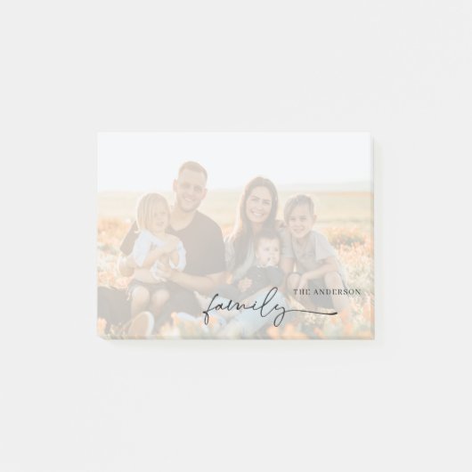 名前が暗くなパーソナライズされたった投稿ノート付き写真 ポストイット (正面)