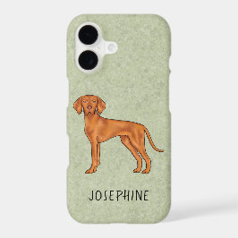 名前が緑のハンガリービズラキュートポインタードッグ ケース