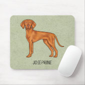 名前が緑のハンガリービズラキュートポインタードッグ マウスパッド (マウス)