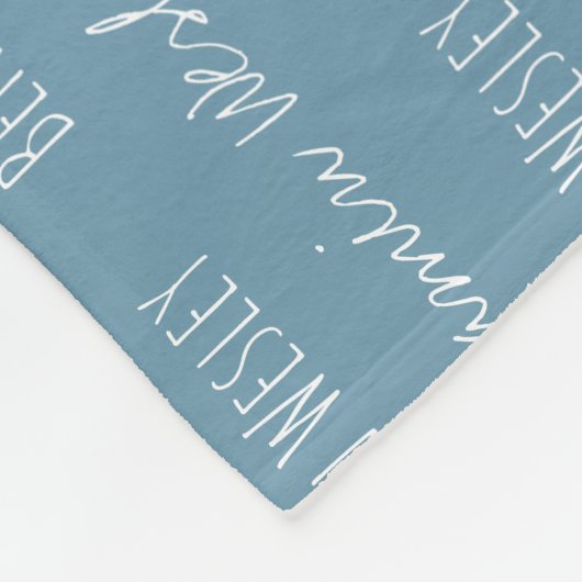 名前が繰り返されたカスタマイズ可能なベビーボーイのブランケット フリースブランケット (角)