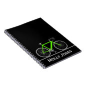 名前が黒いグリーンバイク ノートブック (右側)