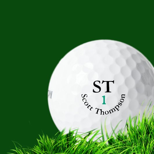 名前が黒でナンバー1のゴルフボール ゴルフボール