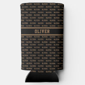 名前が黒モダンいクーラーボックス スリム缶クーラー (裏面)