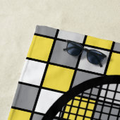 名前がchecked🎾テニスラケット ビーチタオル (インサイチュ)