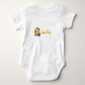 名前がGで始まるベビーのDinoアルファベット ベビーボディスーツ (裏面)