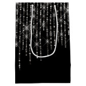 名前きらきら光る付きRhinestone ミディアムペーパーバッグ (裏面)