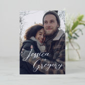 名前だけで日付を保存 箔招待状 (立ち正面)