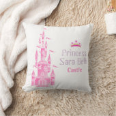 名前でカスタマイズできるプリンセス城 クッション (ブランケット)
