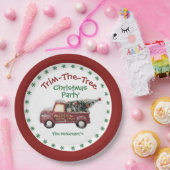 名前でツリーのクリスマスパーティーをトリミングする ペーパープレート (パーティー)